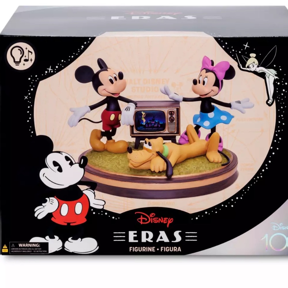 NWT Mickey and Minnie Mouse with Pluto Light-Up Musical Figure – Disney100‼️